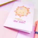 Картичка за рожден ден 'Another trip around the sun' с луксозен хартиен плик, Ive Penkova Картичка за рожден ден 'Another trip around the sun' с луксозен хартиен плик, Ive Penkova